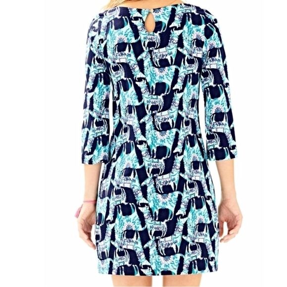 Lilly Pulitzer Women's Bay Shift Dress in Alpaca Your Bags Print Size Small - Picture 2 of 11
